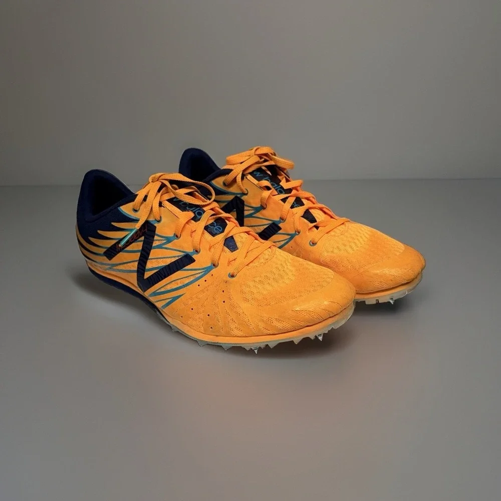 New Balance MD500v4 Track & Field Sprint Spikes Orange Navy Men's Size 9.5